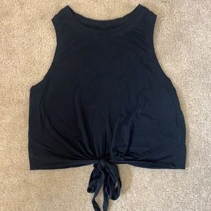 Lululemon Black Tie in the Front Tank Top Size 4